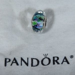 Pandora Murano Purple and green Charm